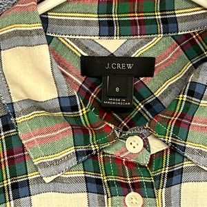 J Crew flannel shirt, size 8, like new condition